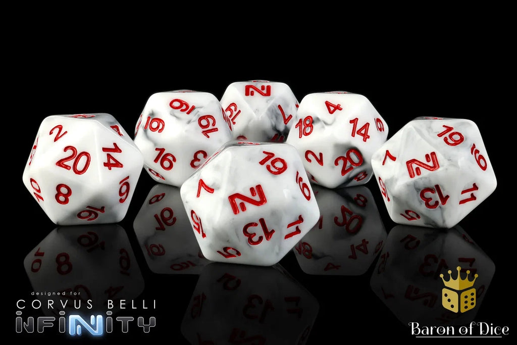 INFINITY: Marbled Red, DICE SET